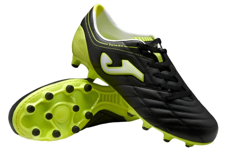Joma Toledo 2012 201 FG Firm Ground Soccer Cleats Black Lime