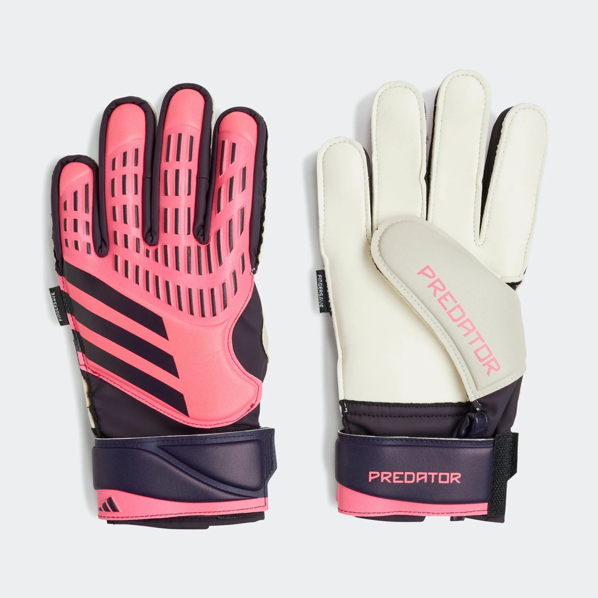 adidas Kids Predator Match Fingersave Goalkeeper Gloves Turbo Black