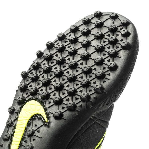 Nike Junior HyperVenom Phelon II TF Tuft Soccer Cleats Black Volt