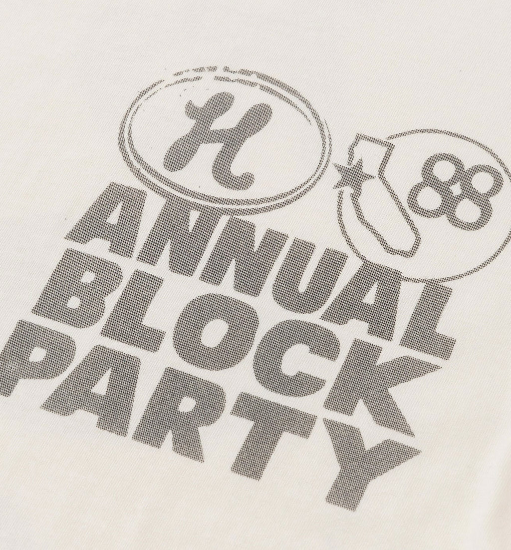 Annual Block Party Mens Short Sleeve Shirt Bone