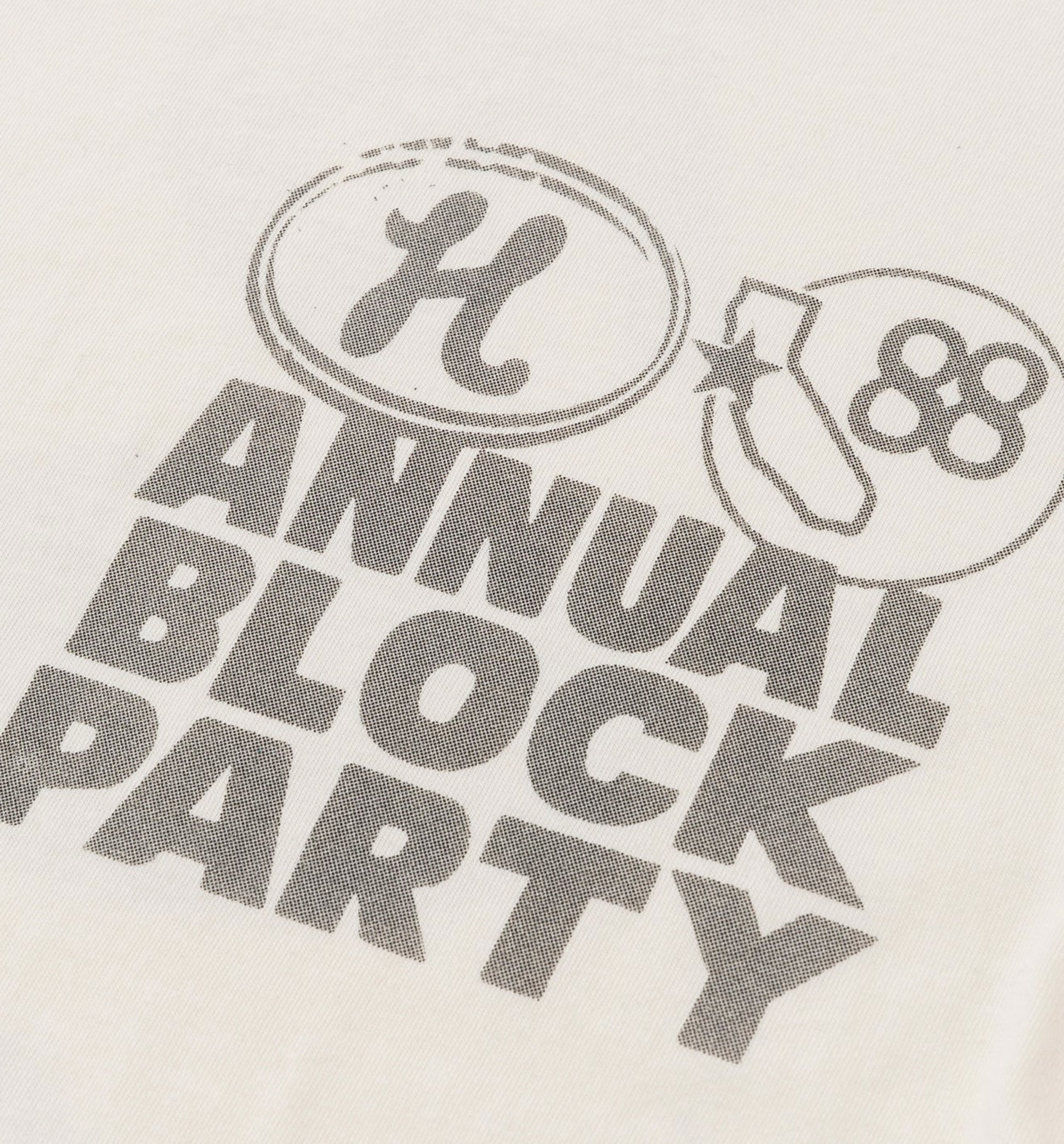Annual Block Party Mens Short Sleeve Shirt Bone
