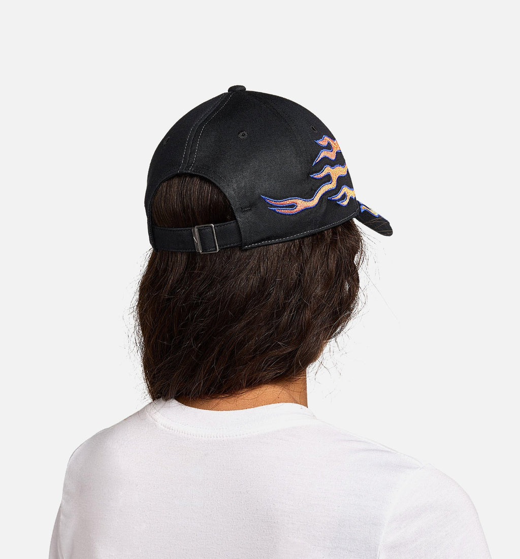 Structured OG Flame Cap Mens Hat Black Orange