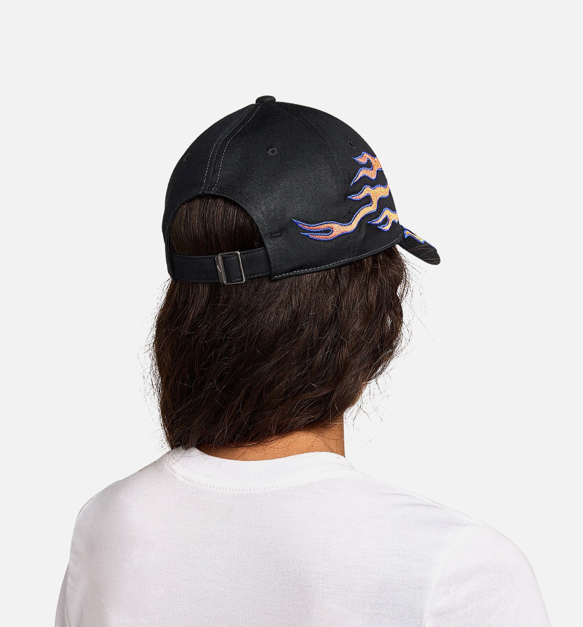 Structured OG Flame Cap Mens Hat Black Orange
