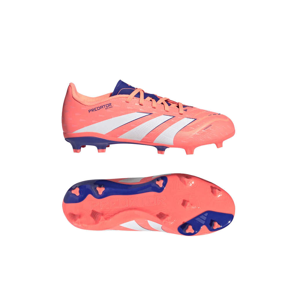 adidas Predator League FG MG Youth Soccer Cleats Orange White