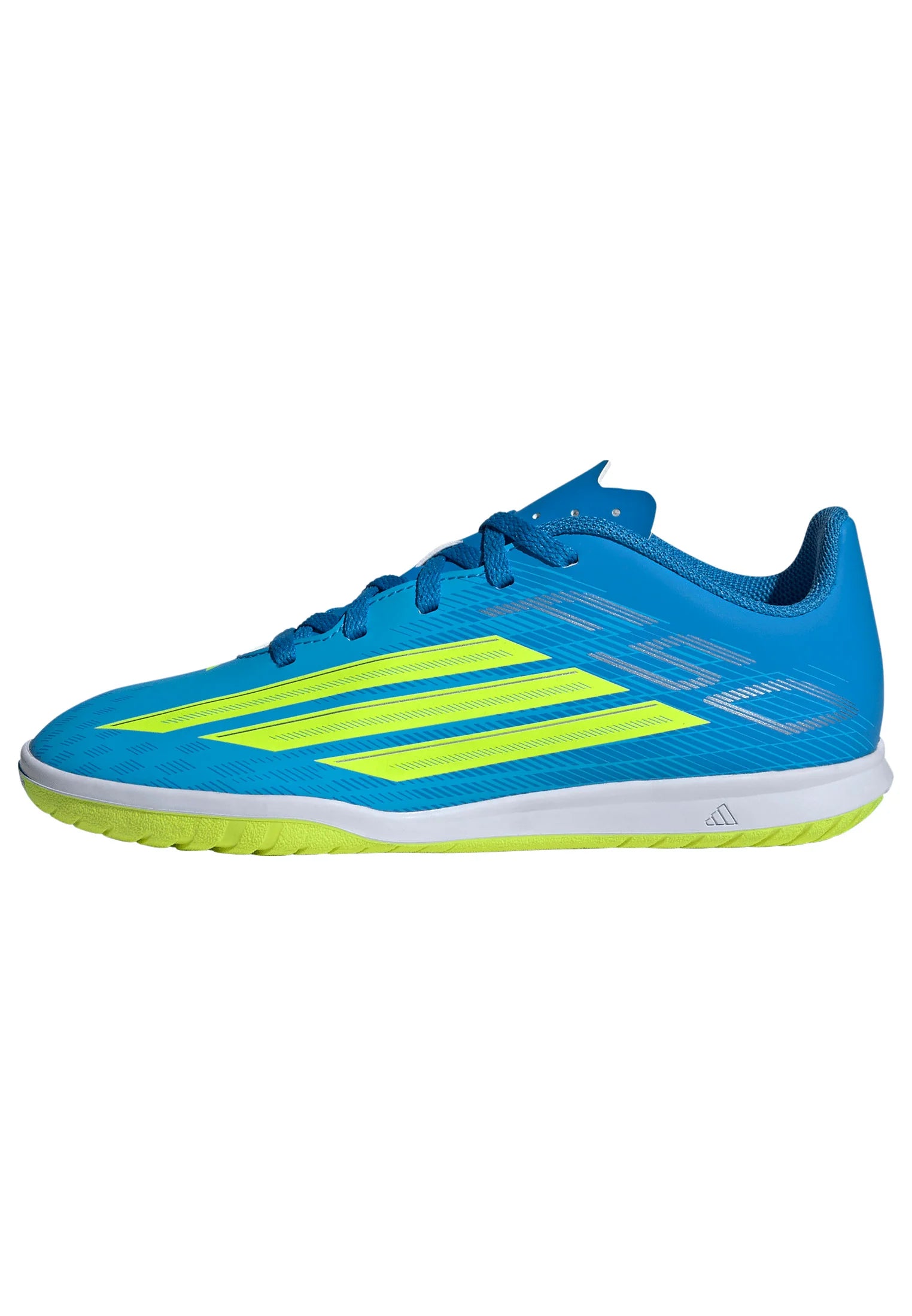 adidas F50 Club IN Indoor Youth Soccer Shoes Blue Yellow Aqua