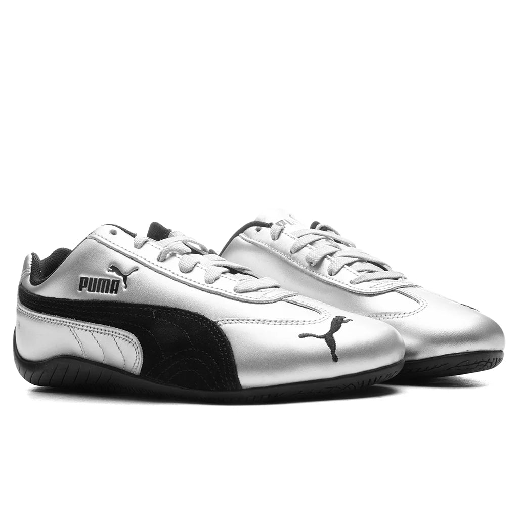 Womens Speedcat Metallic Silver Black