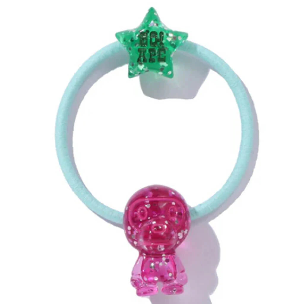 Baby Milo Glitter Acrylic Rubber Band Set Pink