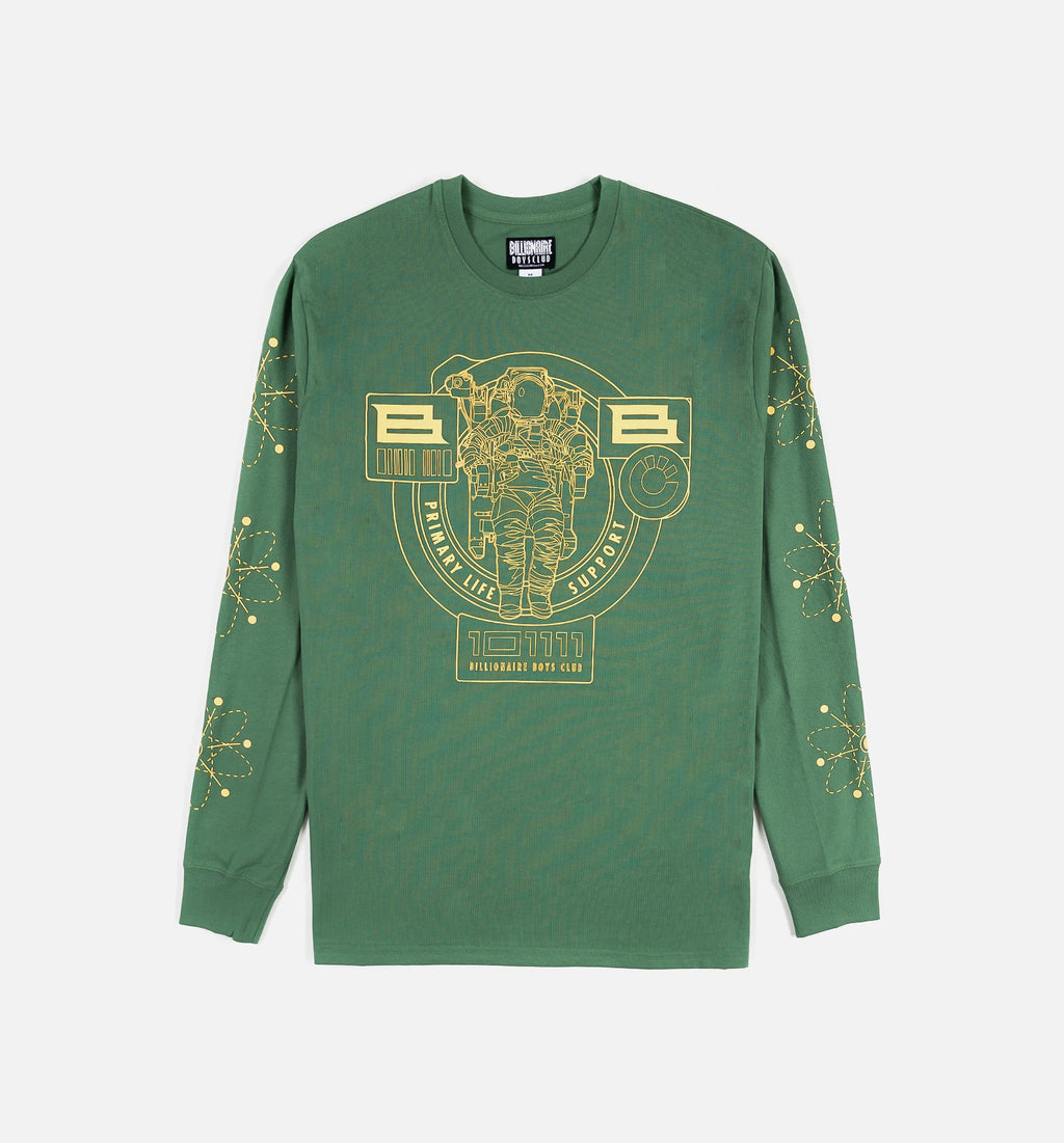BB Process Mens Long Sleeve Shirt Green Yellow