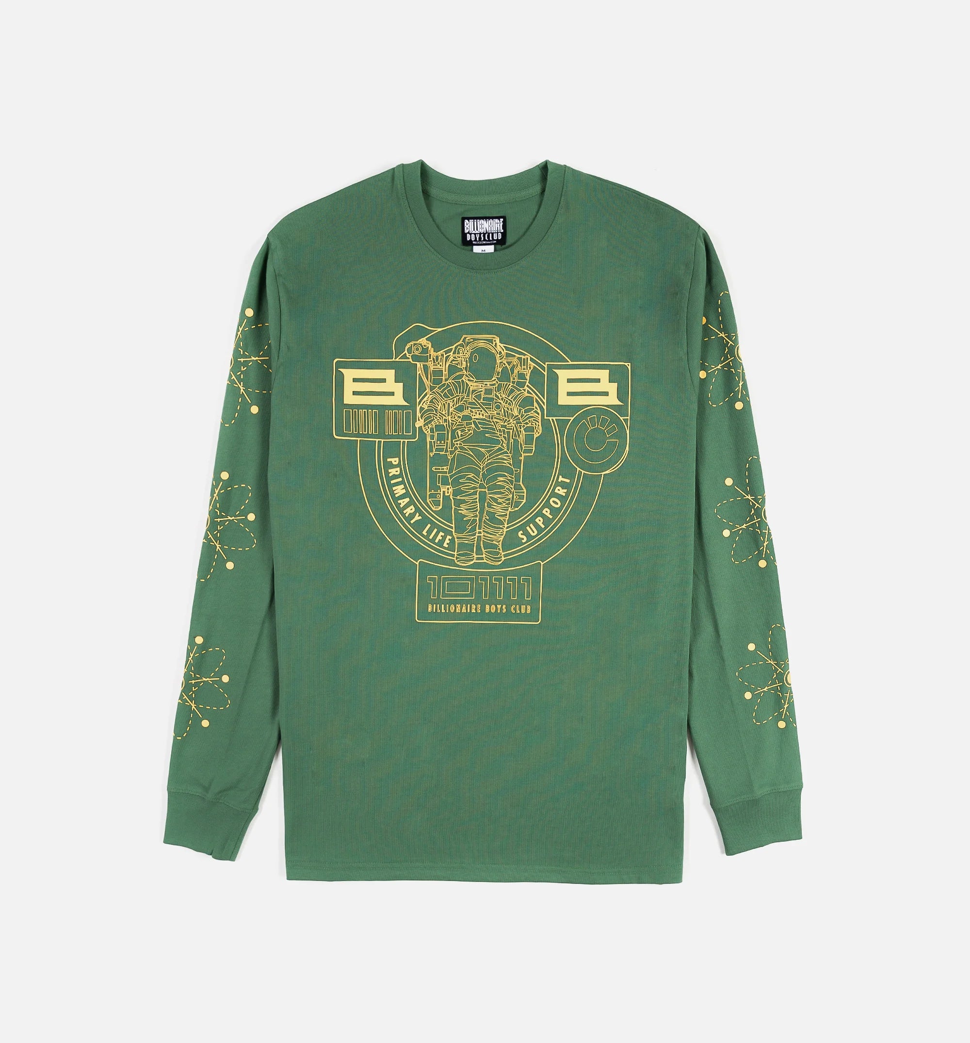 BB Process Mens Long Sleeve Shirt Green Yellow