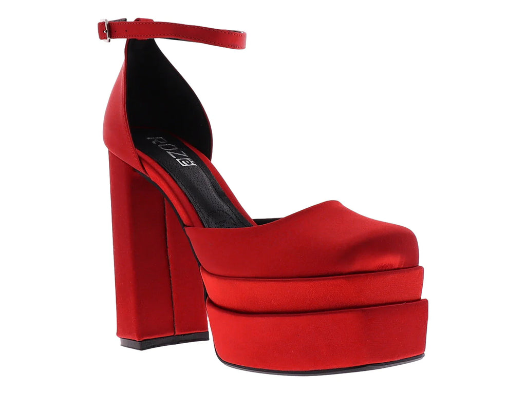 Zapatillas Roze Shantung Rojo para Mujer