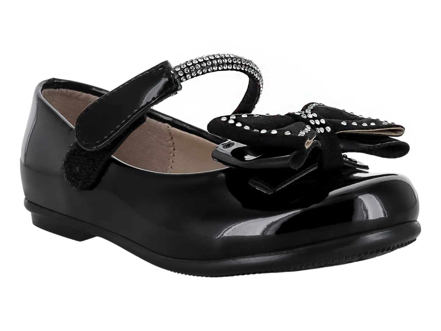 Zapatos Tropicana de Charol Negro para Niña