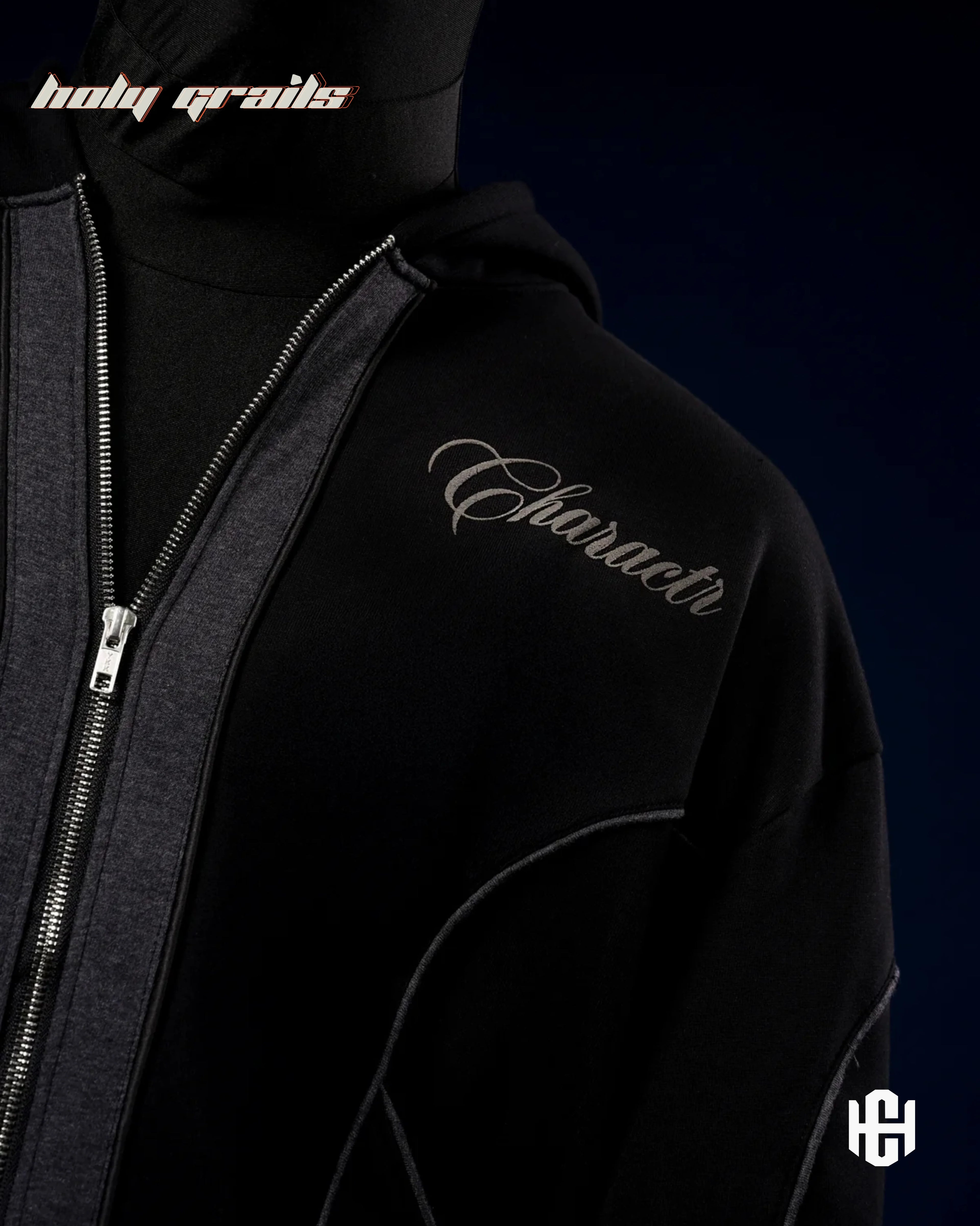 The Worth Black Zipper Jacket HG x Charactr