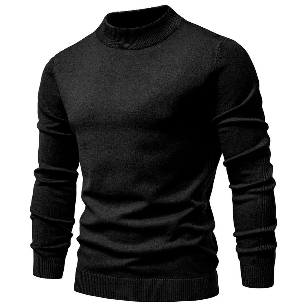 Mens Mockneck Pullover Sweater