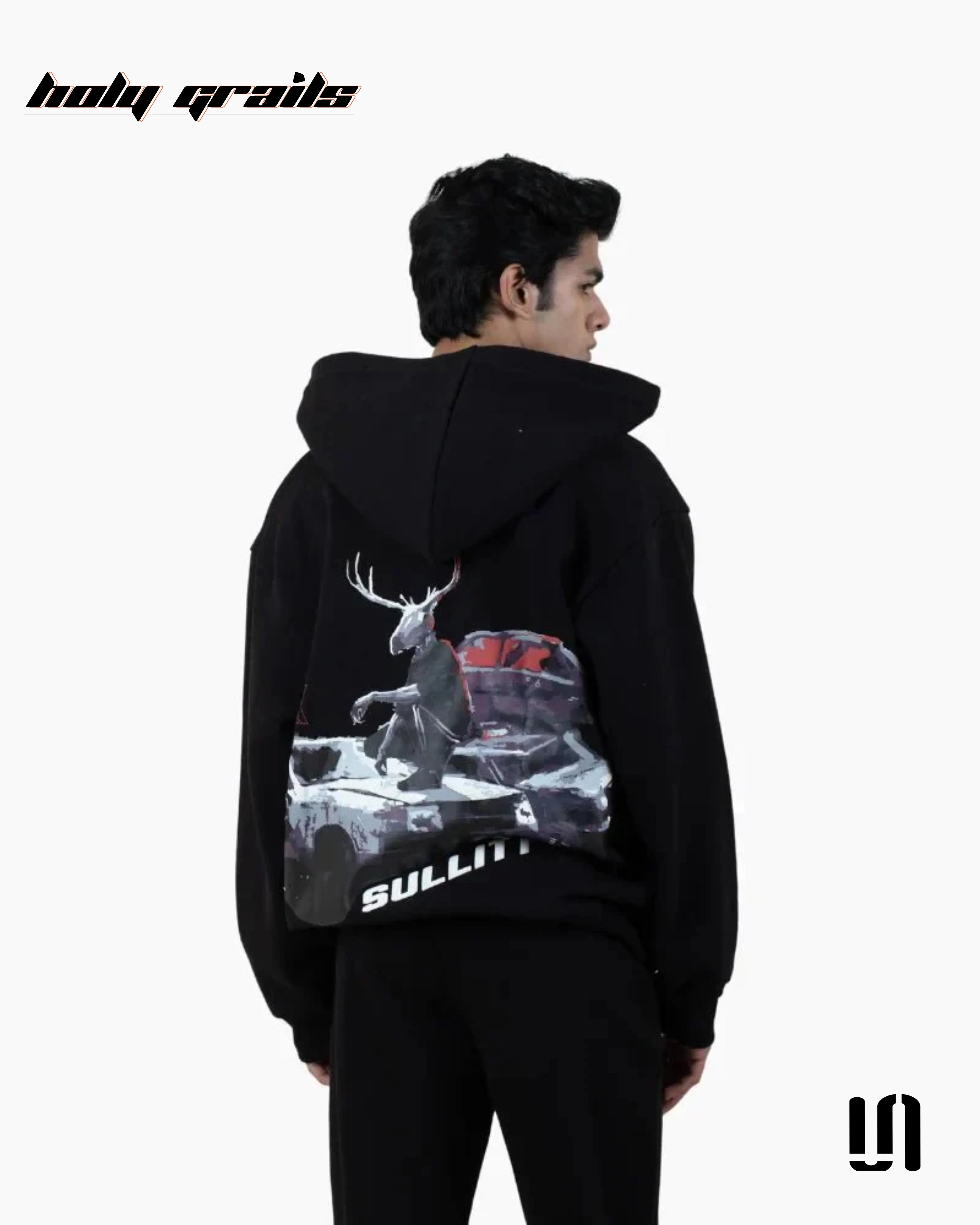 Deer Drive Black Zipper Hoodie HG x Sullitt