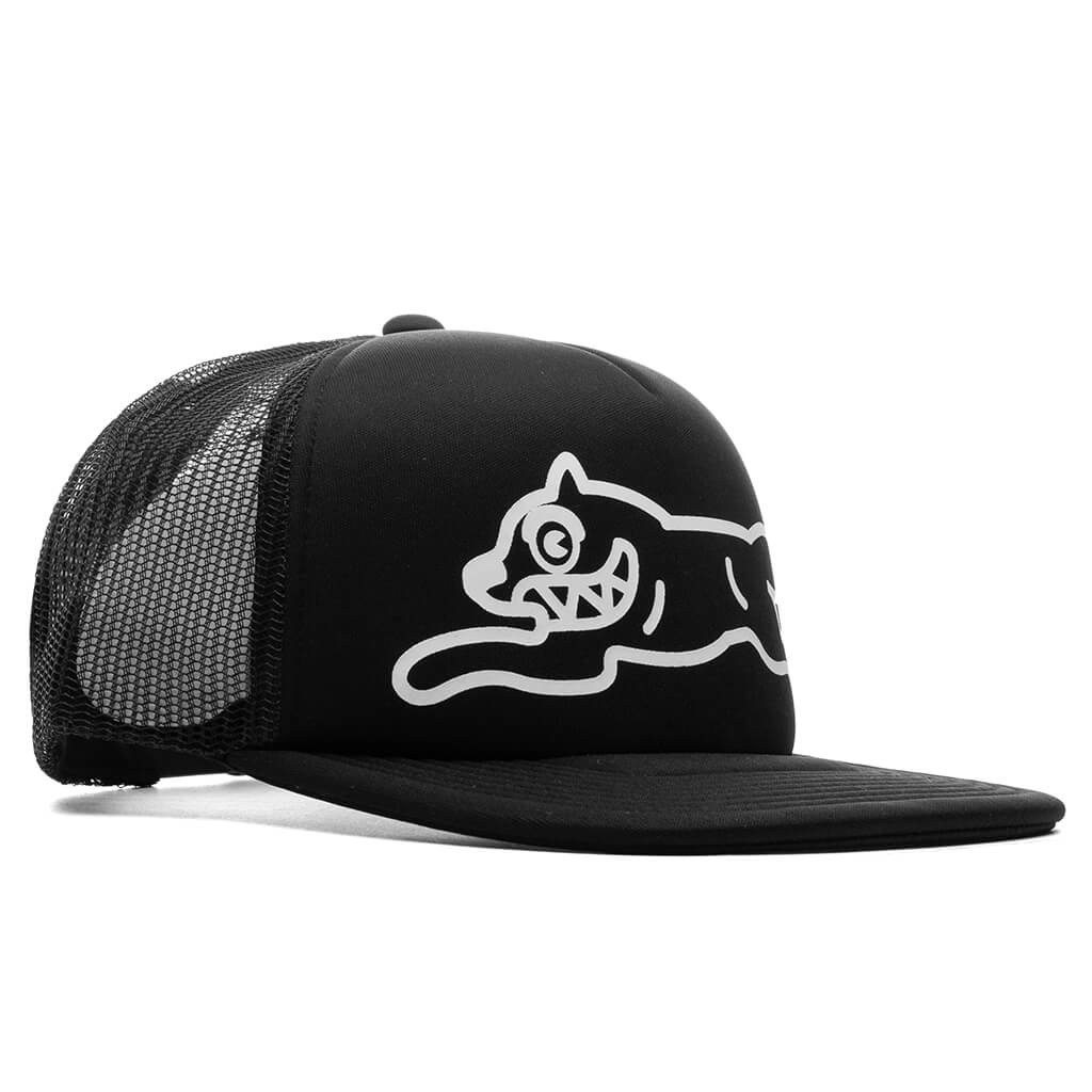 Cream Trucker Hat Black