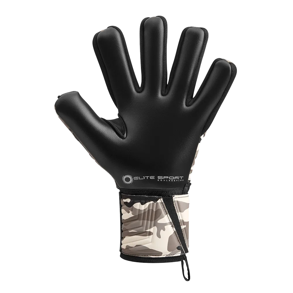 Elite Sport Combat N Goalkeeper Soccer Gloves Black White Grey