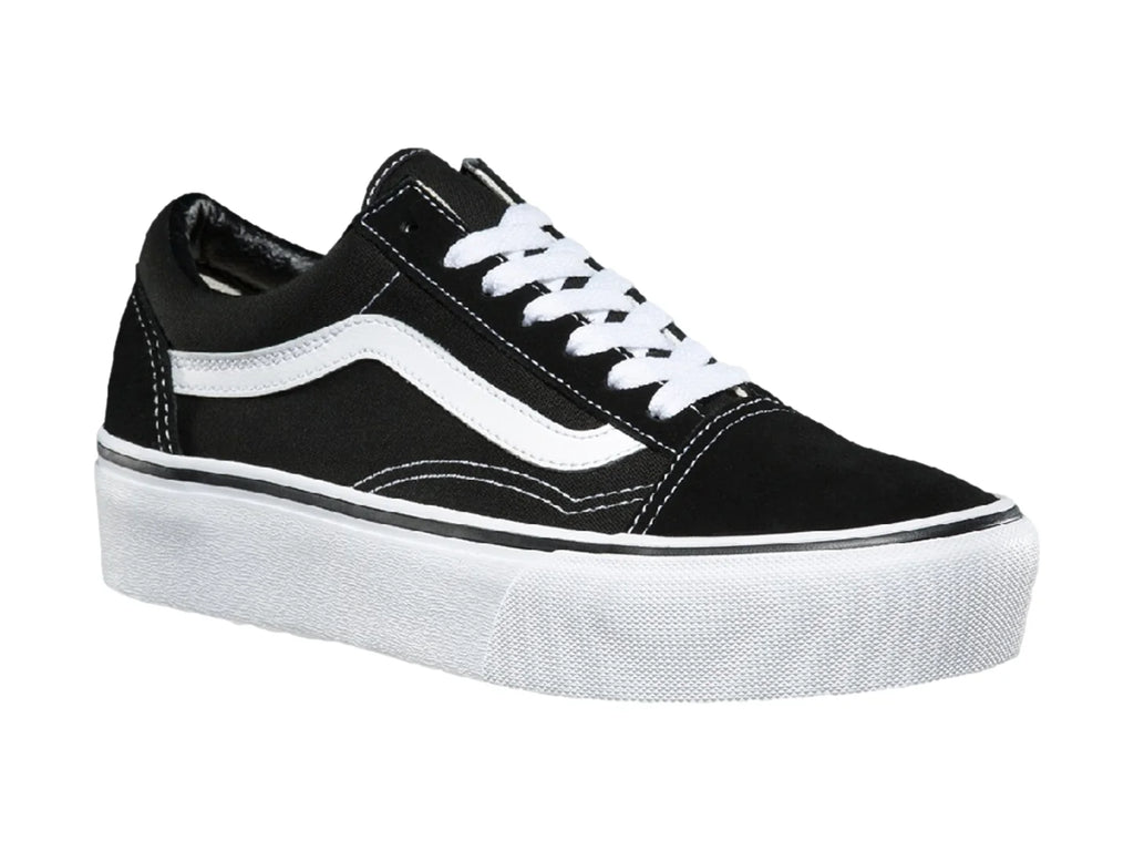 Tenis Vans Old Skool Platform Negro y Blanco para Mujer