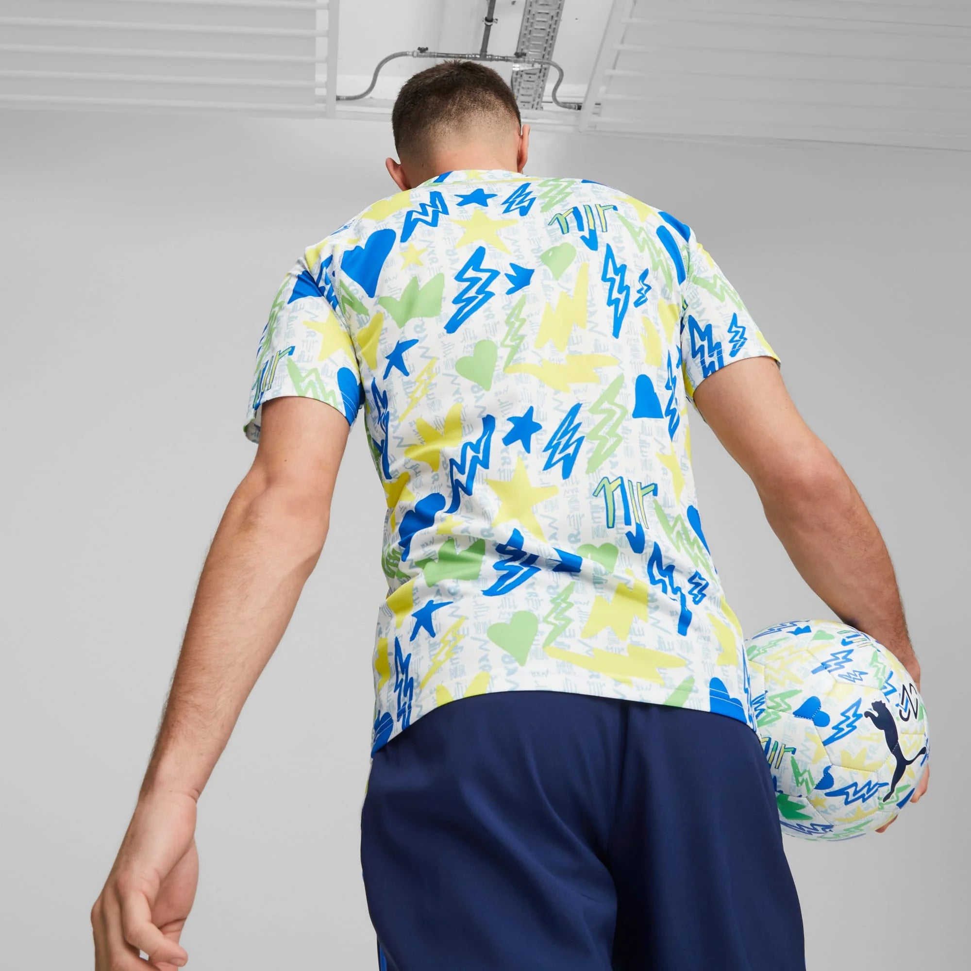 PUMA Neymar Jr Instituto Training Jersey White Blue Lemon