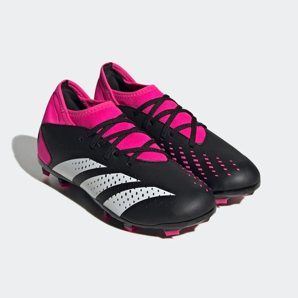 adidas Kids Predator Accuracy3 J FG Firm Ground Soccer Cleats Black Pink