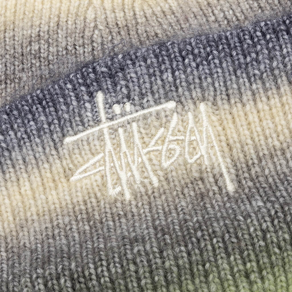 Spray Stripe Cuff Beanie Lime Multi