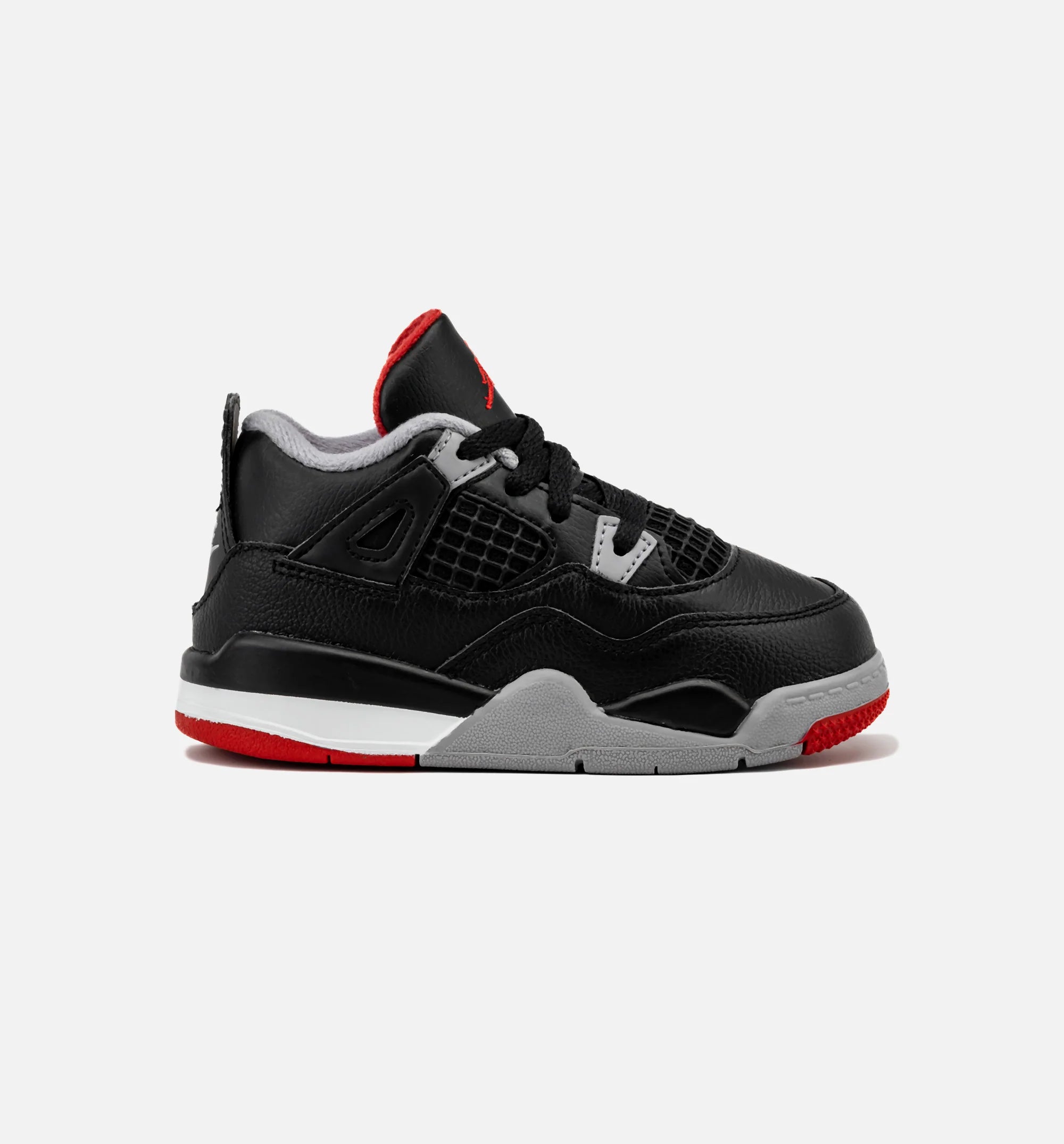 Air Jordan 4 Retro Bred Reimagined Infant Toddler Lifestyle Shoe Black Fire Red Cement Grey Summit White