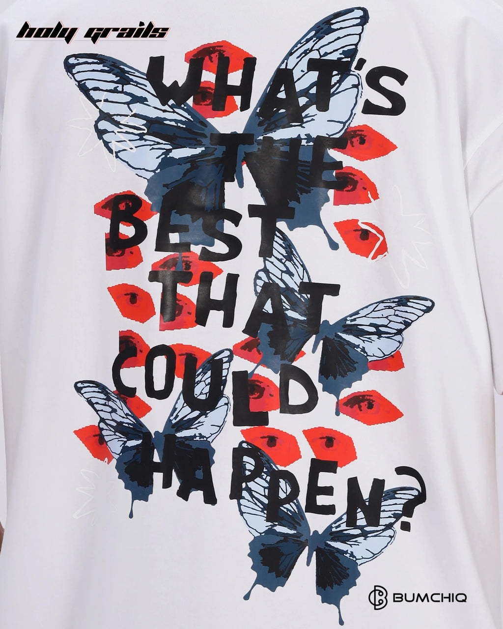 Best Happen White Oversize Tee HG x Bumchiq