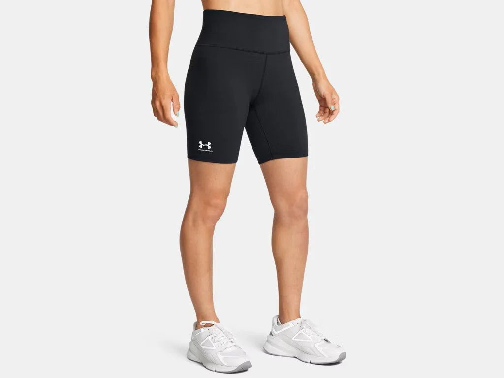 Under Armour Womens UA Rival 7 Shorts Black White