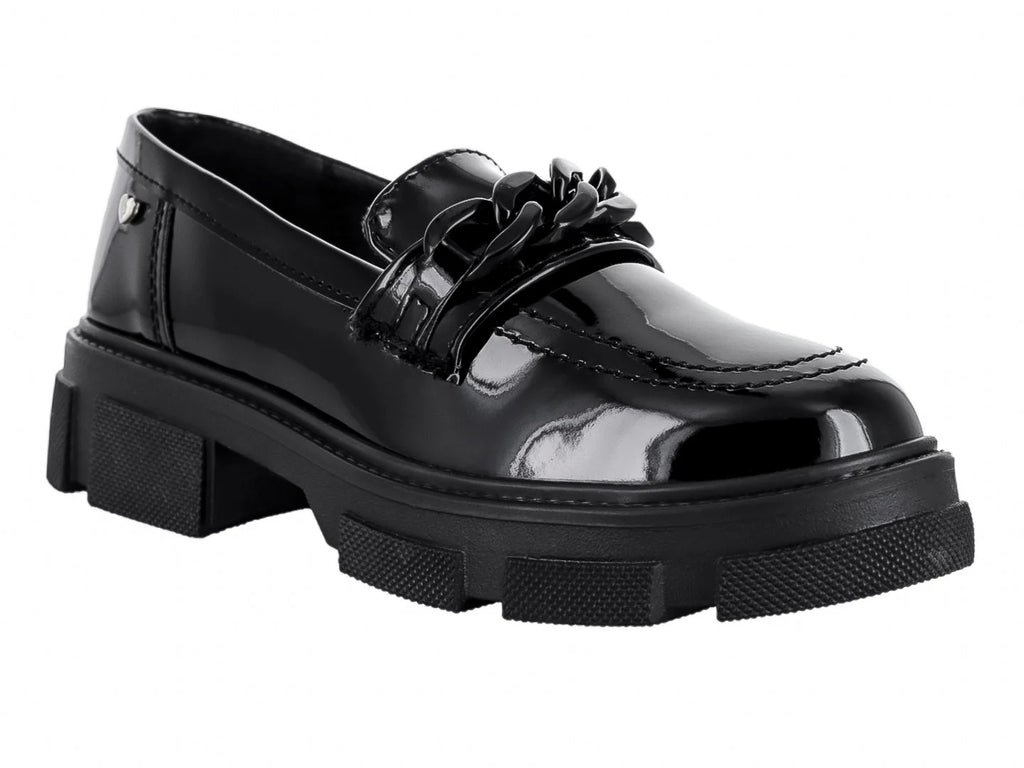 Zapatos Mocasines Teen Bambino Negro Charol para Niña