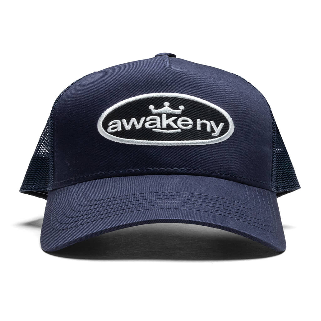 King Logo Trucker Hat Navy