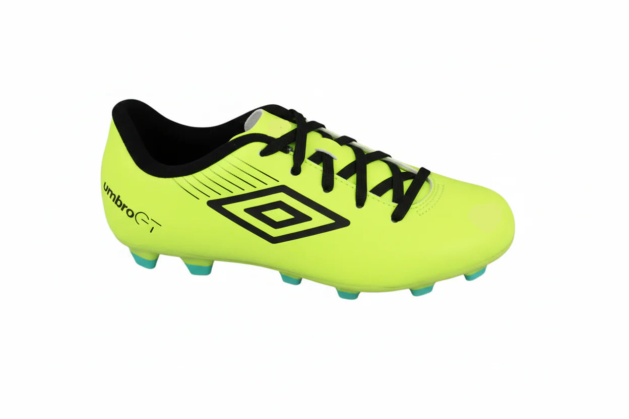 Umbro GT II Shield FG Youth Firm Ground Soccer Cleats Lime Turquoise
