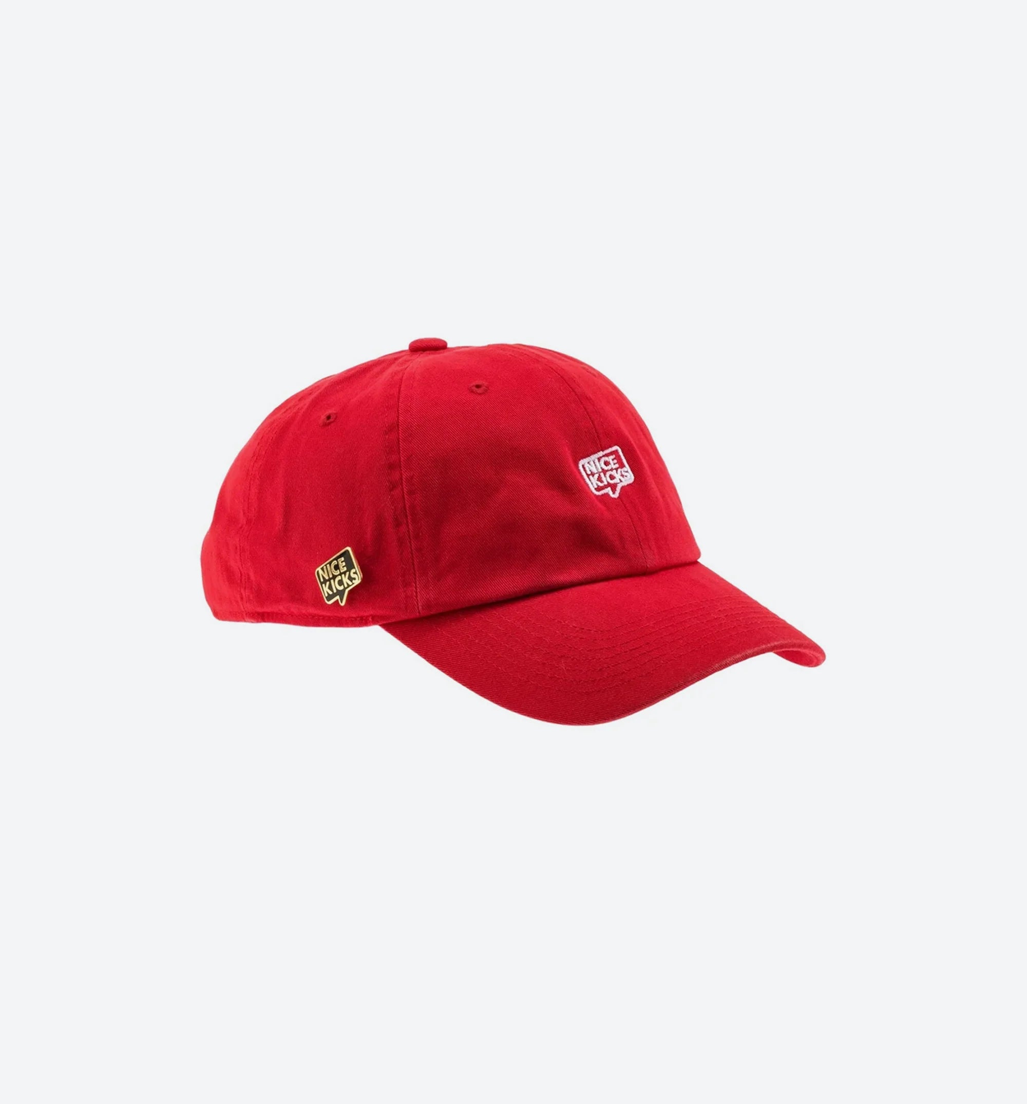 Nice Kicks Dad Hat Red White