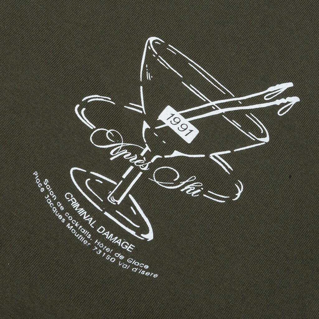 Cocktail Lounge T Shirt Dark Khaki