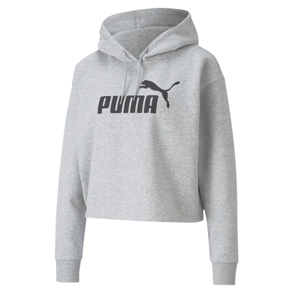 PUMA Ess Cropped Logo Hoodie FL B