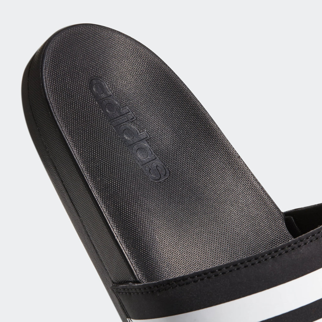 adidas Womens Adilette Comfort Slides Black White