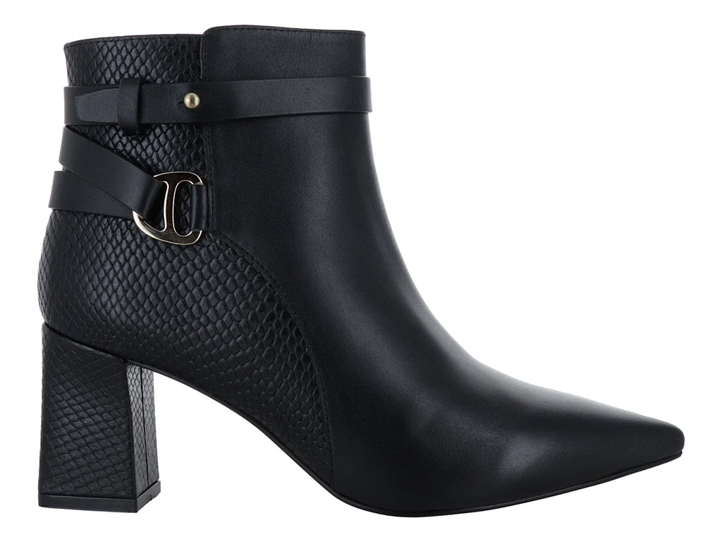 Botines Felipe Rivera de Charol Negro para Mujer