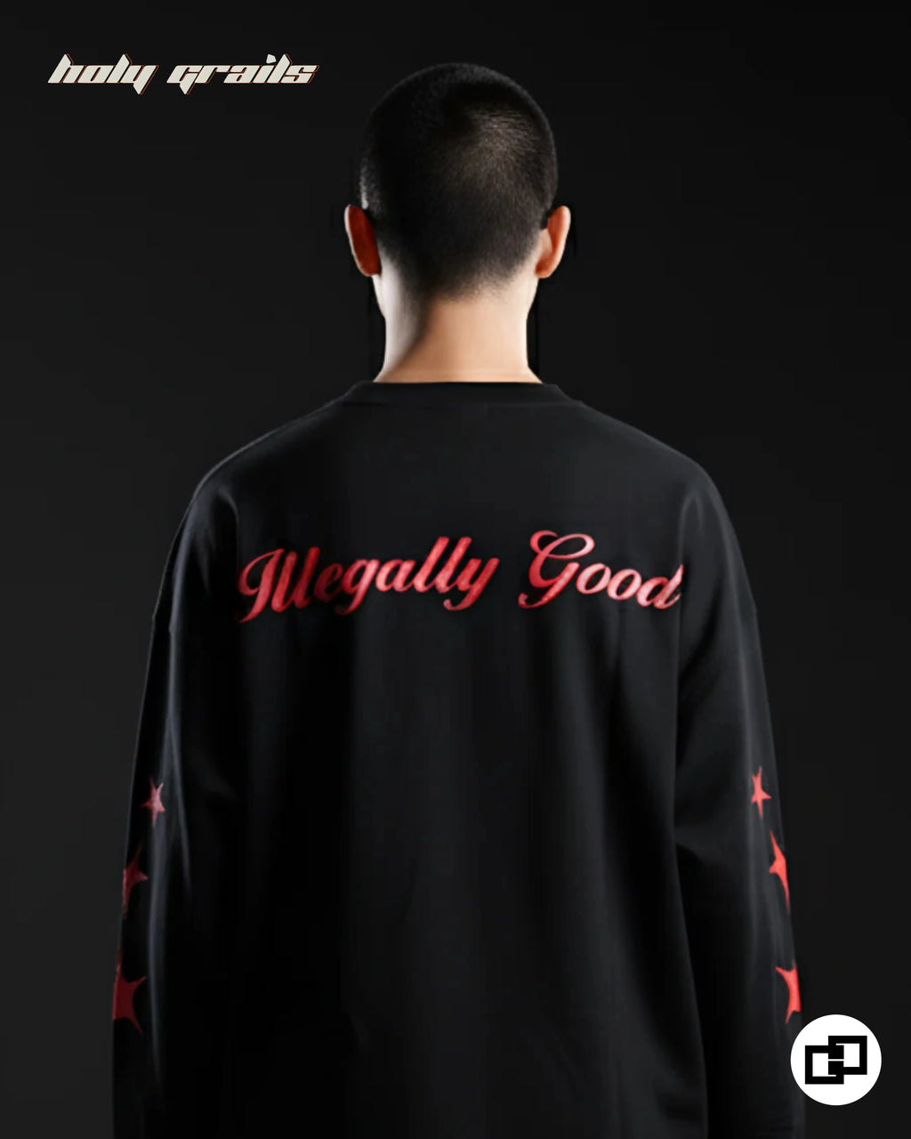 Ilegally Good Black Full Sleeves T Shirt HG x Grey Hound