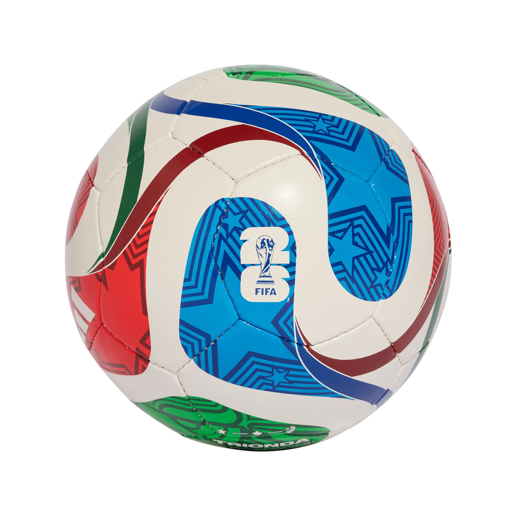adidas World Cup 26 Trionda Training Sala Soccer Ball White Blue Red