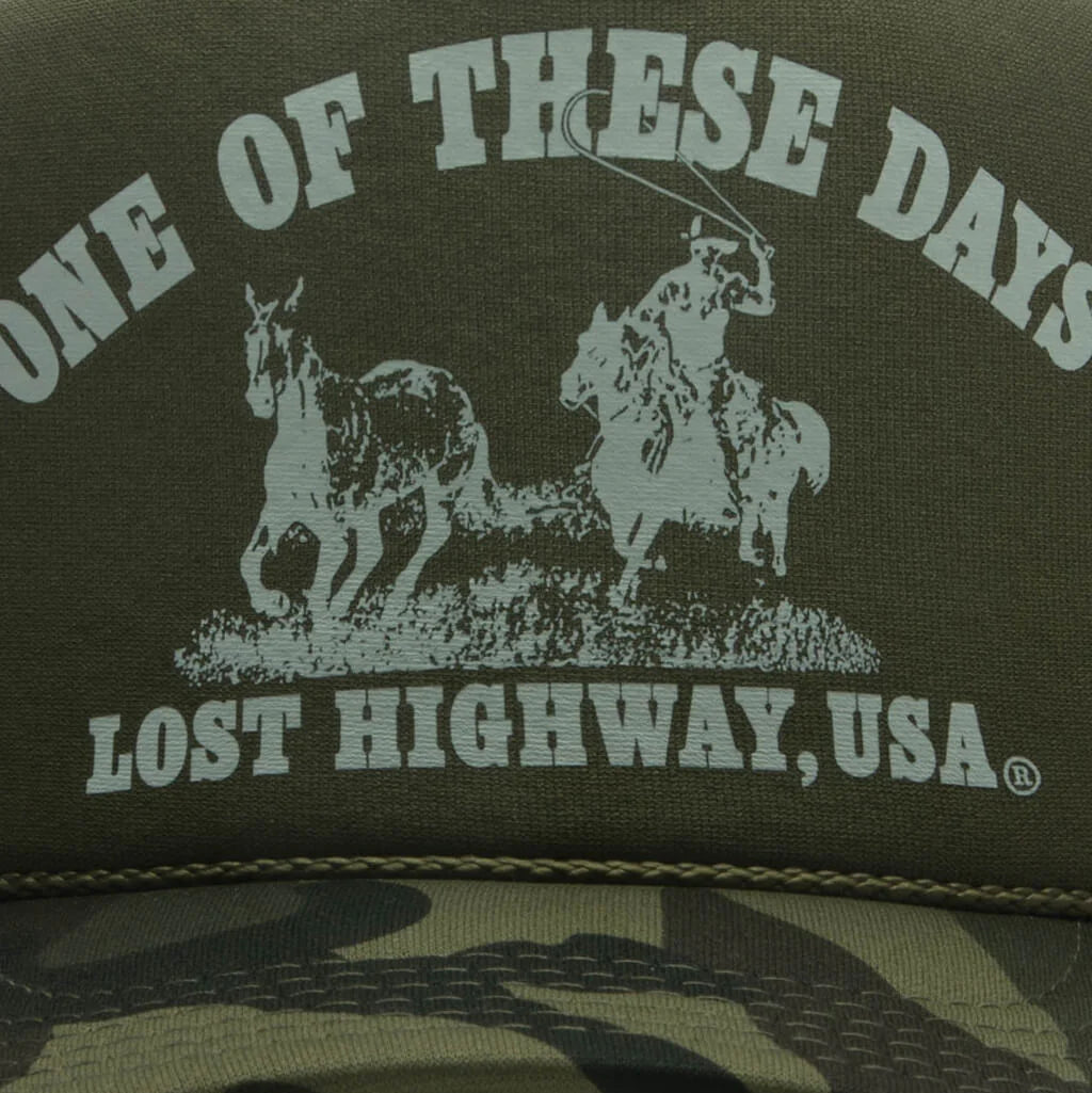 Lost Highway Trucker Dark Green Camo