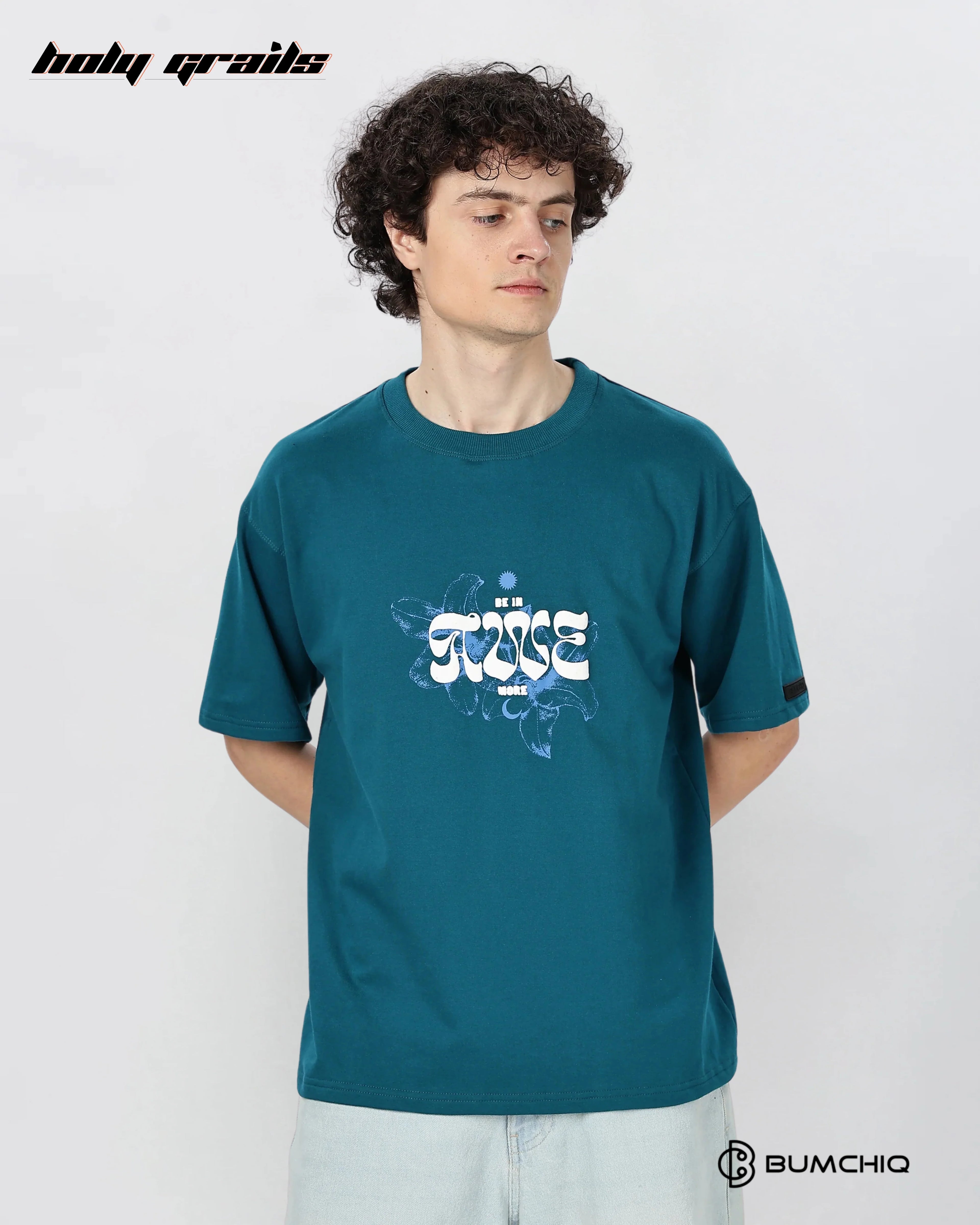 Wake Up Teal Oversize Tee HG x Bumchiq