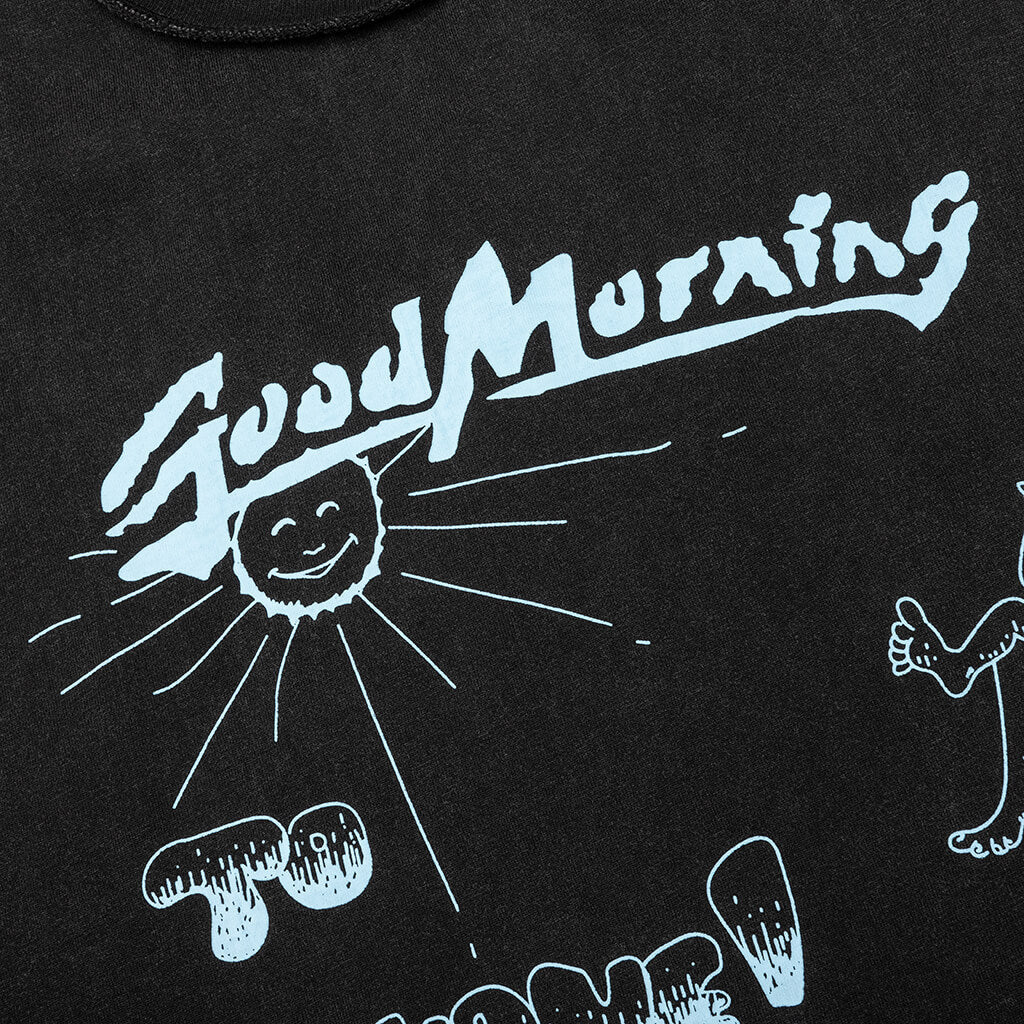 Good Morning Cops Vintage Wash Tee Washed Black