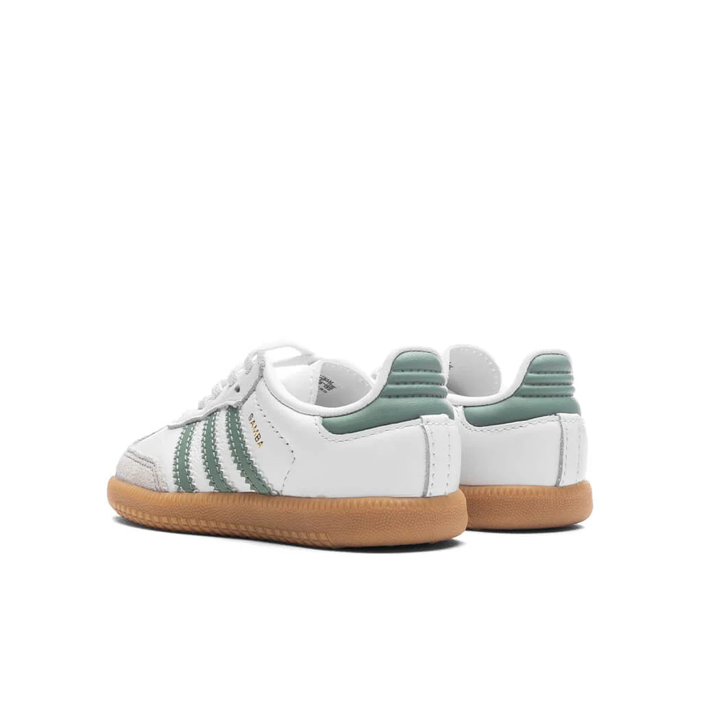 Toddlers Samba OG Cloud White Silver Green Gum