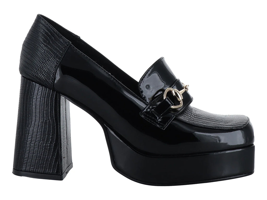 Zapatos de Tacón Luna Rosa Negro para Mujer