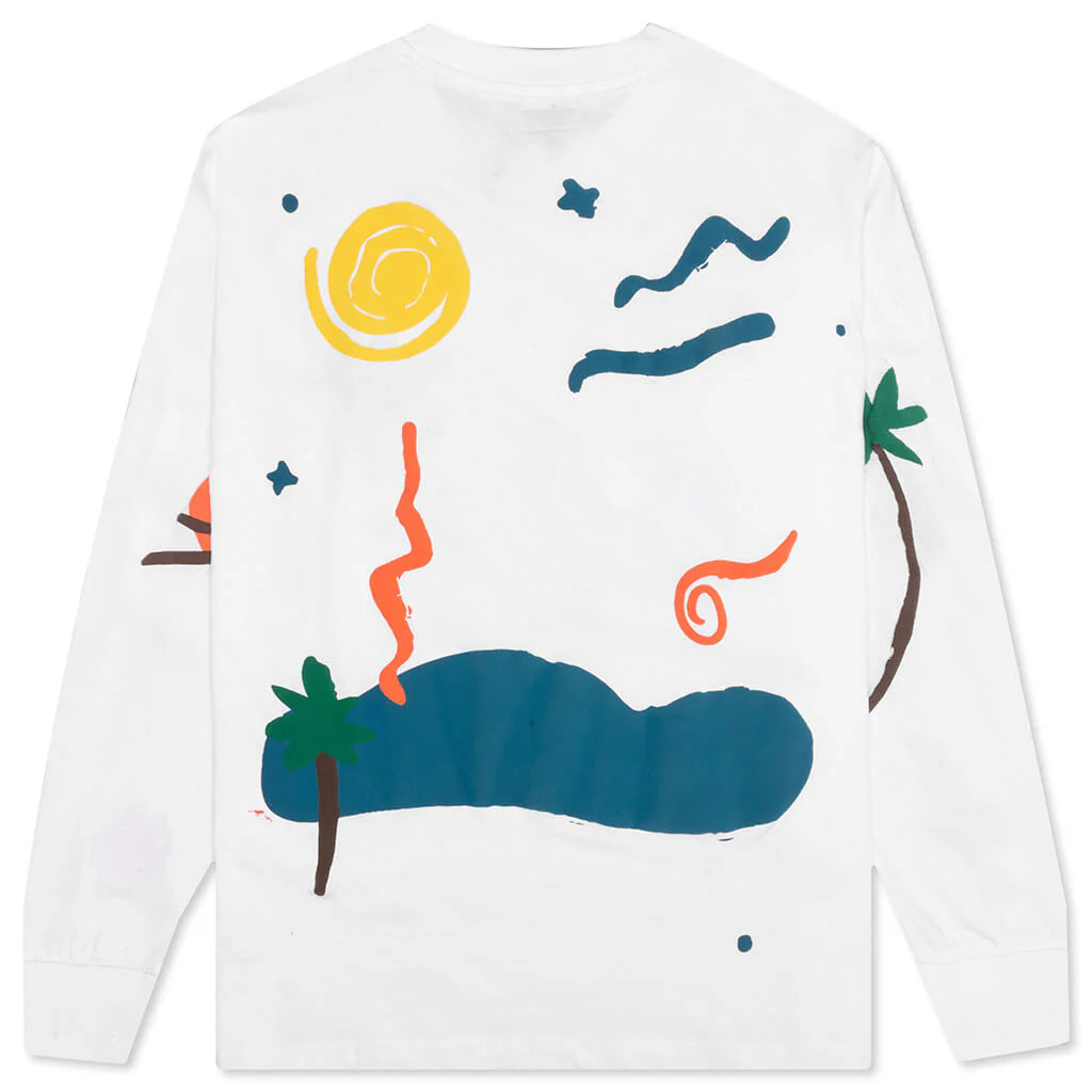 Meet me Offline Long sleeve T Shirt White