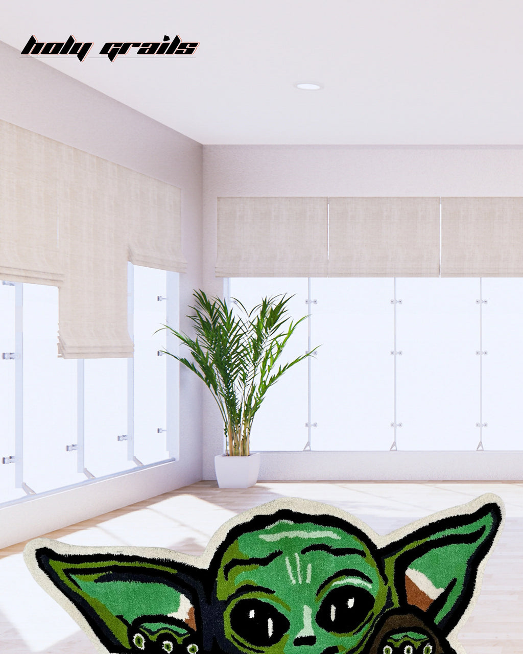 Yoda Peek Hand Tufted Rug