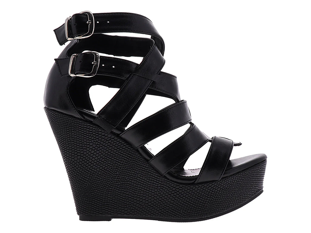 Sandalias OYYI Tacones Negros para Mujer