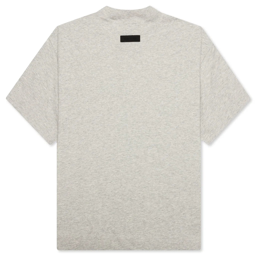 Kids Crewneck T Shirt Light Heather Grey