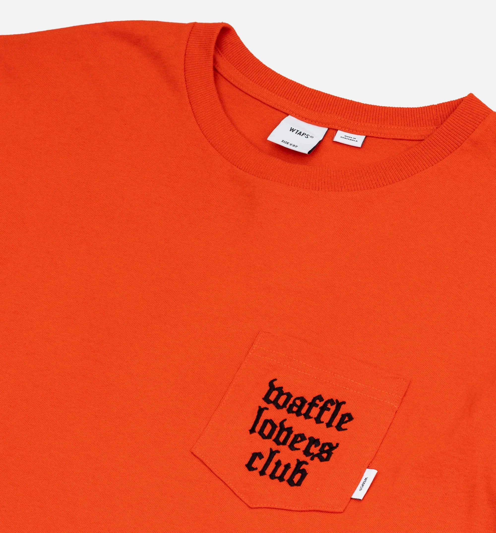 X WTAPS Long Sleeve Mens T Shirt Orange White Black