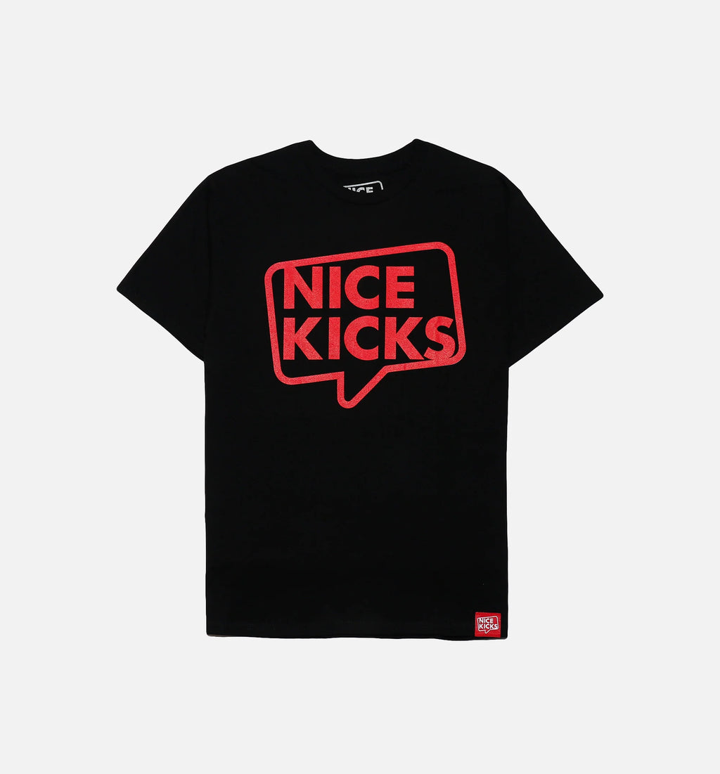 Nice Kicks Classic Outline Tee Mens T Shirt Black Red