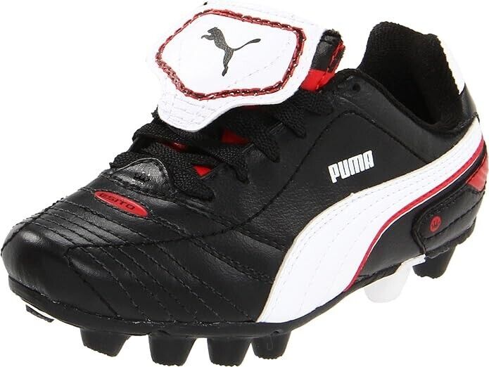 PUMA Esito Finale I FG Firm Ground Soccer Cleats Black White Red