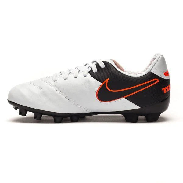 Nike JR Tiempo Legend IV FG Firm Ground Soccer Cleats Pure Platinum Silver